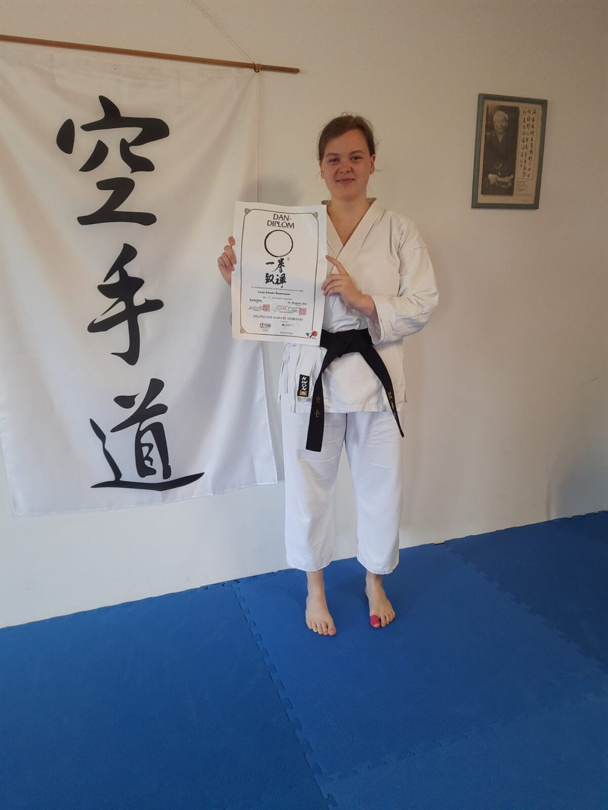 Neue Dan Trägerin im Dojo